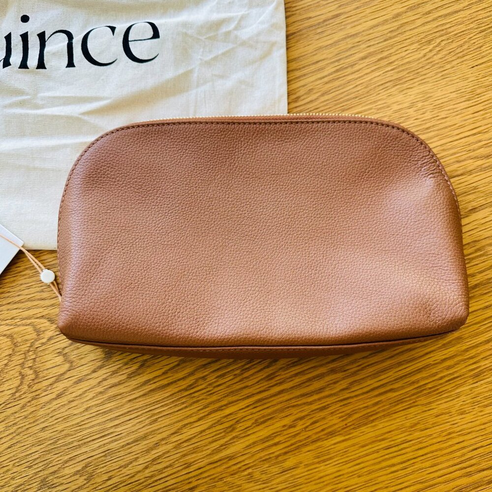 NWT Quince Italian Leather Pouch in Cognac - Large Size Pouch Only - Picture 2 of 9